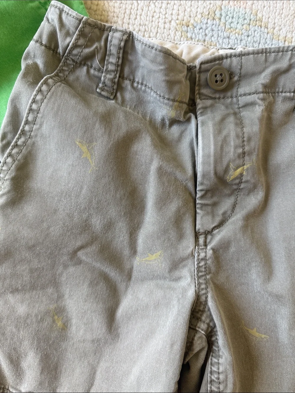 GAP Boys Green and Gray Cotton Shorts Set